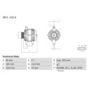 Alternatore BOSCH 0 986 049 350