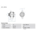 Alternatore BOSCH 0 986 083 250