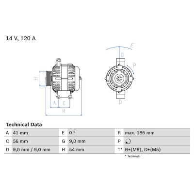 Alternatore BOSCH 0 986 083 250