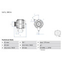 Alternatore BOSCH 0 986 083 890