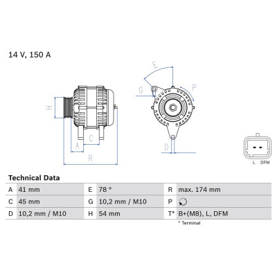 Alternatore BOSCH 0 986 083 890