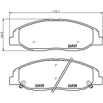 Kit pastiglie freno, Freno a disco BREMBO P 09 016