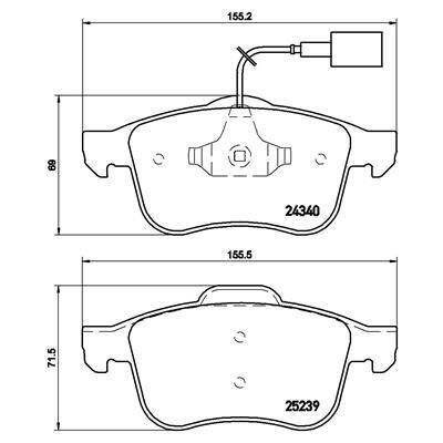 Kit pastiglie freno, Freno a disco BREMBO P 23 132X