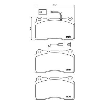 Kit pastiglie freno, Freno a disco BREMBO P 23 134X