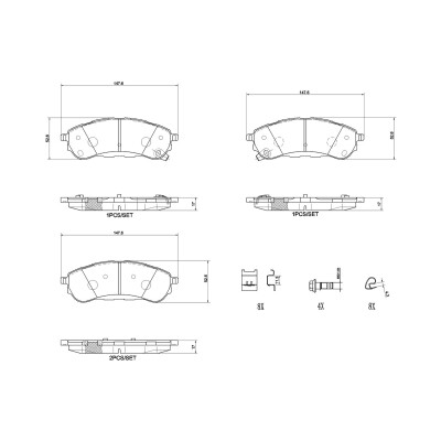 Kit pastiglie freno, Freno a disco BREMBO P 24 235