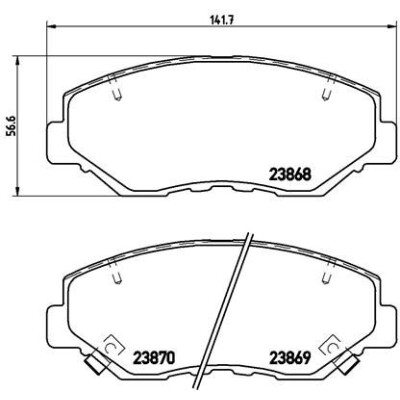 Kit pastiglie freno, Freno a disco BREMBO P 28 035X