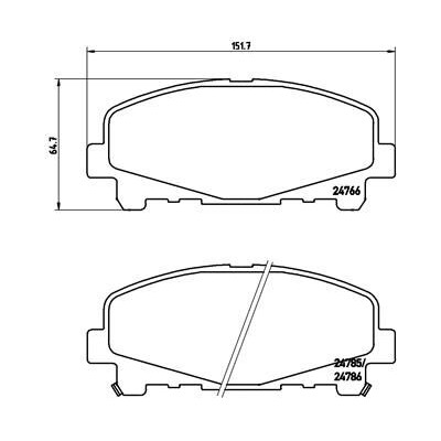 Kit pastiglie freno, Freno a disco BREMBO P 28 043X