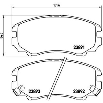 Kit pastiglie freno, Freno a disco BREMBO P 30 018X