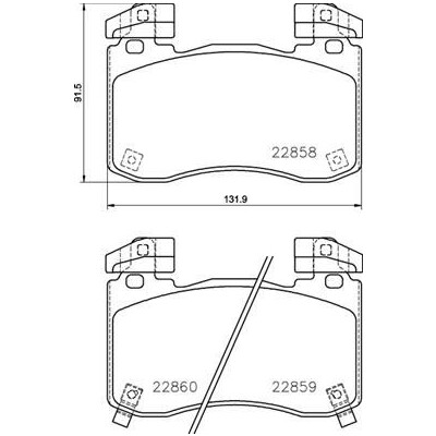 Kit pastiglie freno, Freno a disco BREMBO P 30 113