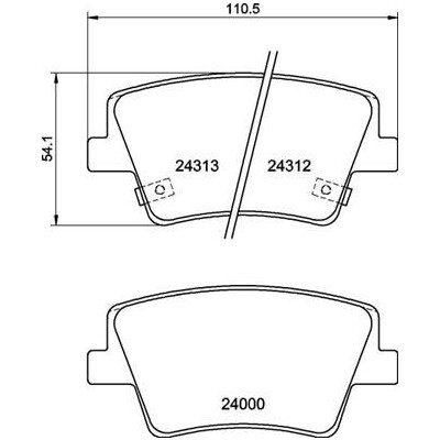 Kit pastiglie freno, Freno a disco BREMBO P 30 117