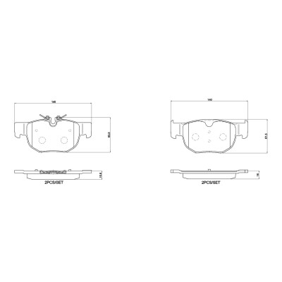 Kit pastiglie freno, Freno a disco BREMBO P 36 039