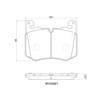 Kit pastiglie freno, Freno a disco BREMBO P 44 030