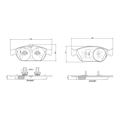 Kit pastiglie freno, Freno a disco BREMBO P 50 106