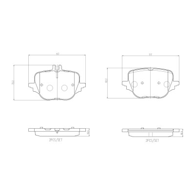 Kit pastiglie freno, Freno a disco BREMBO P 50 169