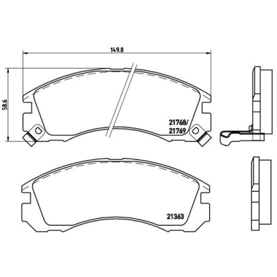 Kit pastiglie freno, Freno a disco BREMBO P 54 017X