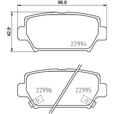 Kit pastiglie freno, Freno a disco BREMBO P 54 062