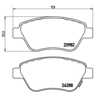 Kit pastiglie freno, Freno a disco BREMBO P 59 051X