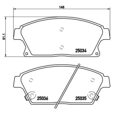 Kit pastiglie freno, Freno a disco BREMBO P 59 077X