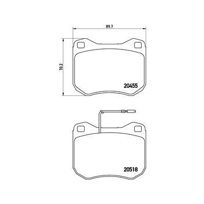 Kit pastiglie freno, Freno a disco BREMBO P 61 017