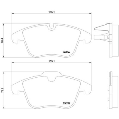 Kit pastiglie freno, Freno a disco BREMBO P 61 106X