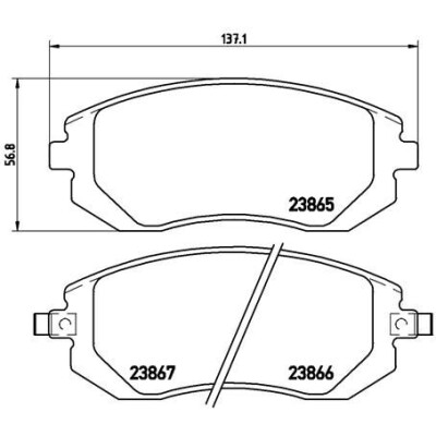 Kit pastiglie freno, Freno a disco BREMBO P 78 013X
