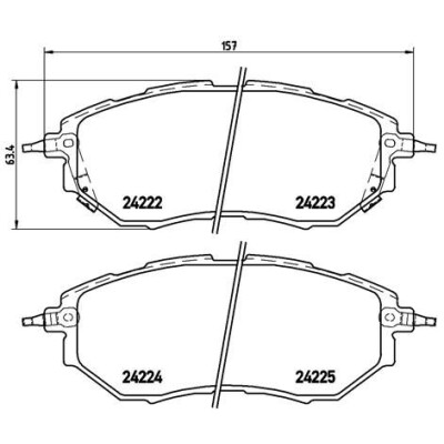 Kit pastiglie freno, Freno a disco BREMBO P 78 017X