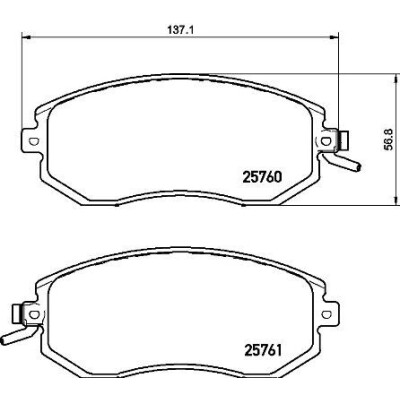Kit pastiglie freno, Freno a disco BREMBO P 78 021X