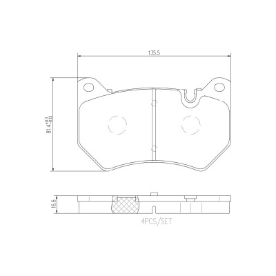 Kit pastiglie freno, Freno a disco BREMBO P 85 177