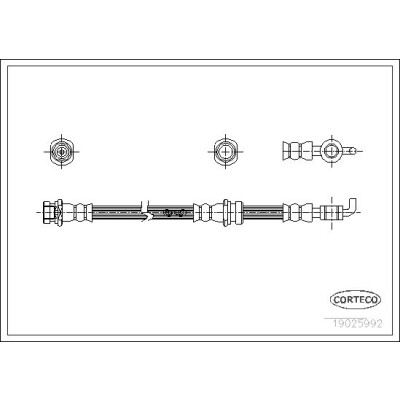 Flessibile del freno CORTECO 19025992