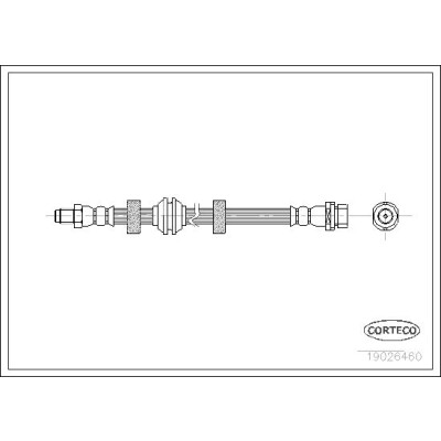 Flessibile del freno CORTECO 19026460