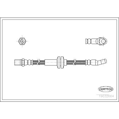 Flessibile del freno CORTECO 19032664