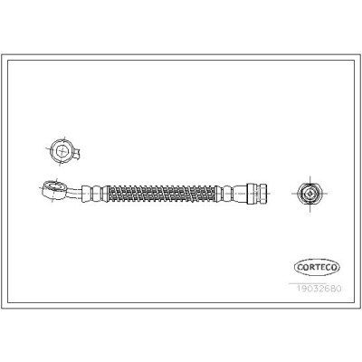 Flessibile del freno CORTECO 19032680