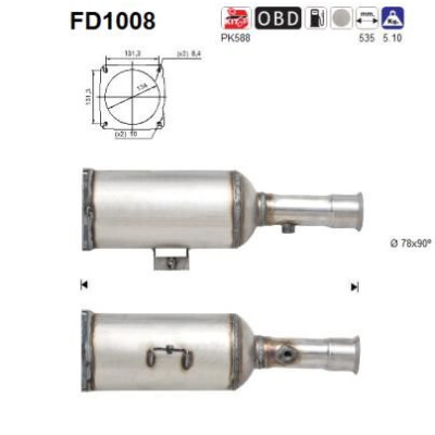 Filtro antiparticolato / particellare, Impianto gas scarico