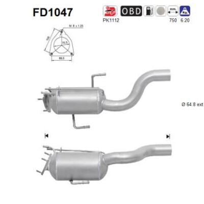 Filtro antiparticolato / particellare, Impianto gas scarico