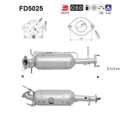 Filtro antiparticolato / particellare, Impianto gas scarico