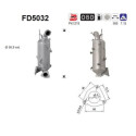 Filtro antiparticolato/fuliggine, sistema di scarico AS FD5032