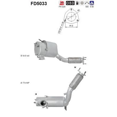 Filtro antiparticolato / particellare, Impianto gas scarico