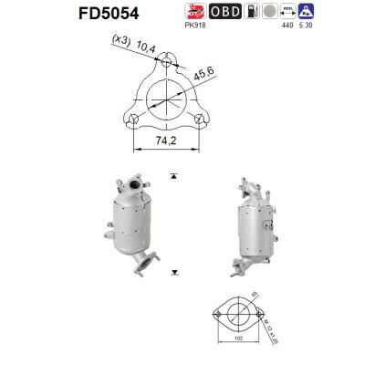 Filtro antiparticolato / particellare, Impianto gas scarico