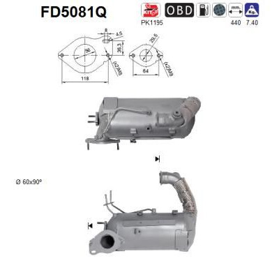 Filtro antiparticolato / particellare, Impianto gas scarico