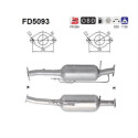 Filtro antiparticolato/fuliggine, sistema di scarico AS FD5093