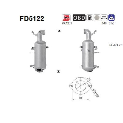 Filtro antiparticolato / particellare, Impianto gas scarico