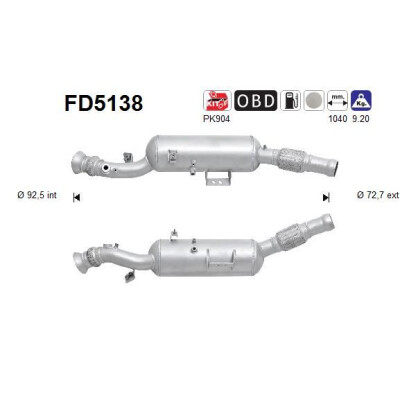 Filtro antiparticolato / particellare, Impianto gas scarico