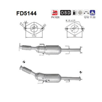 Filtro antiparticolato / particellare, Impianto gas scarico