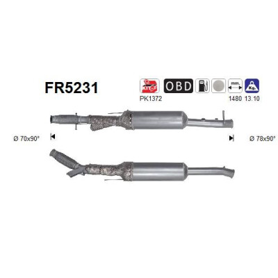 Filtro antiparticolato / particellare, Impianto gas scarico
