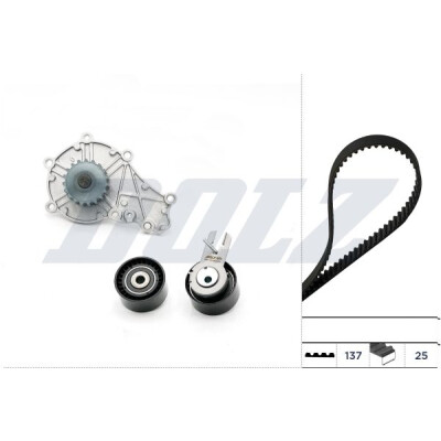 Kit pompa acqua + cinghia di distribuzione DOLZ KD016