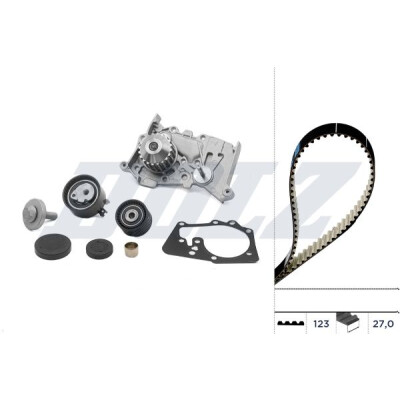 Kit pompa acqua + cinghia di distribuzione DOLZ KD073