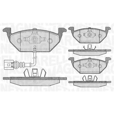 Kit pastiglie freno, Freno a disco MAGNETI MARELLI 363916060132