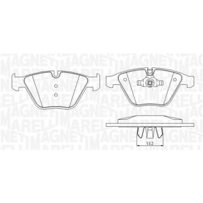 Kit pastiglie freno, Freno a disco MAGNETI MARELLI 363916060150