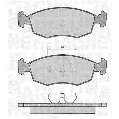 Kit pastiglie freno, Freno a disco MAGNETI MARELLI 363916060249
