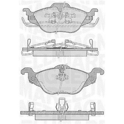 Kit pastiglie freno, Freno a disco MAGNETI MARELLI 363916060355